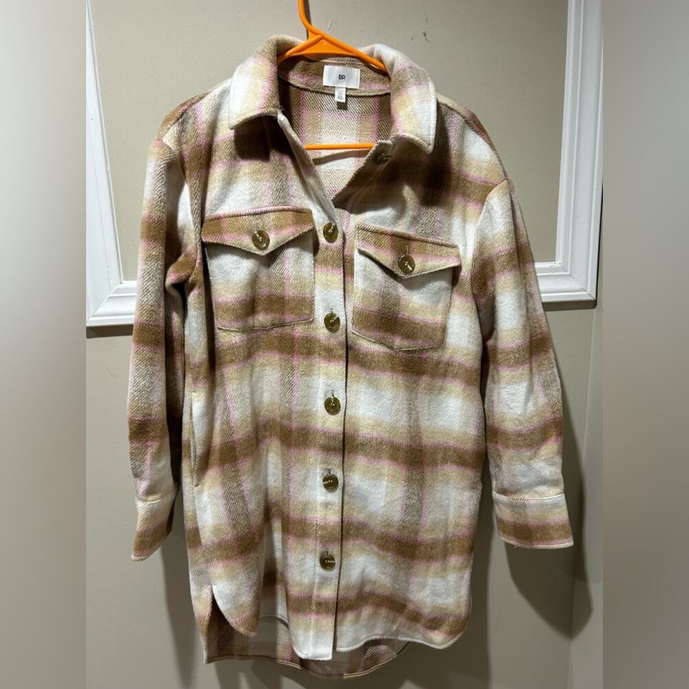 BP Pink and Cream Utility Jacket Oversized Fit